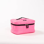 All Aboard Train Case | Pop Pink Box Quilted - Juli's Wearable Art