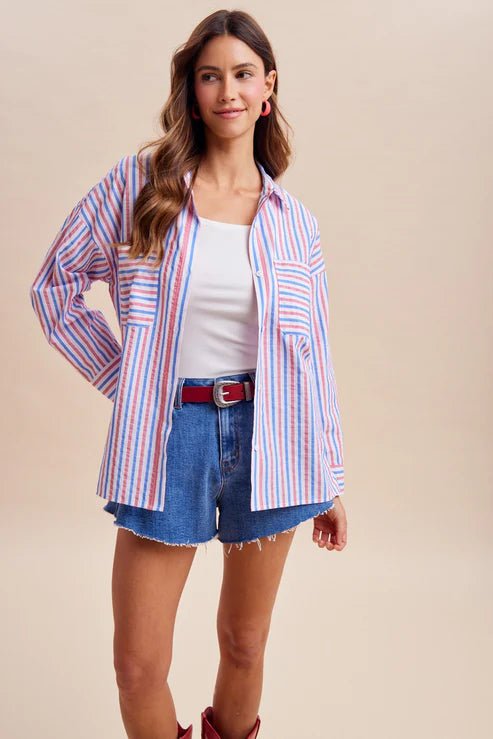 All - American Relaxed Button Down Shirt - Juli's Wearable Art