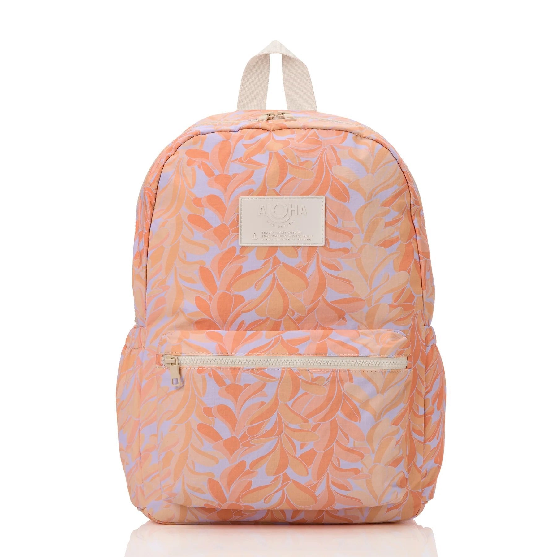 Aloha Keep It Light Backpack | Lei Stand | Peachy - Juli's Wearable Art