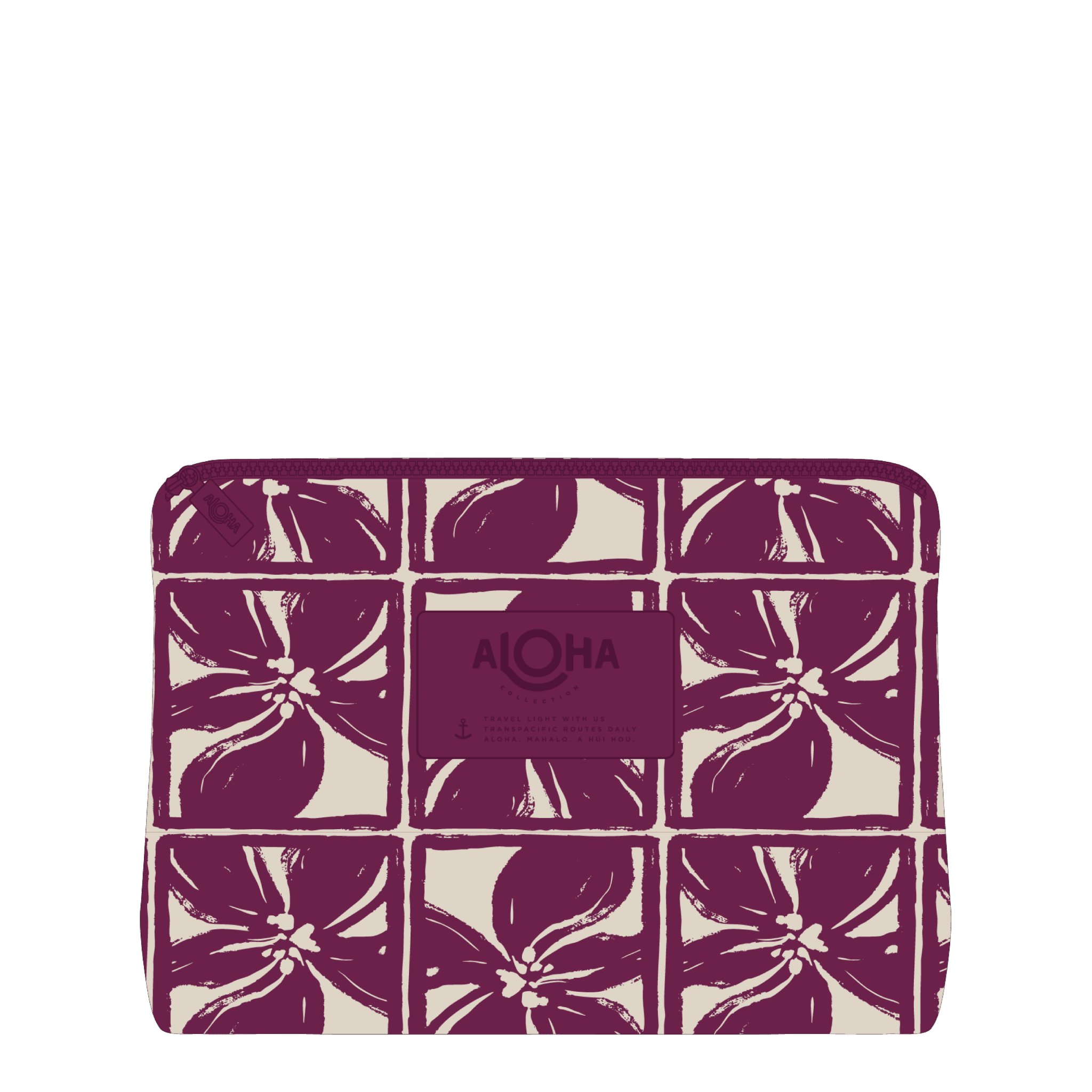 Aloha Lattice Mid Pouch | Sandstone Plum