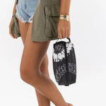 Aloha Puakenikeni Dopp Kit | White on Black - Juli's Wearable Art