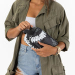 Aloha Puakenikeni Dopp Kit | White on Black - Juli's Wearable Art