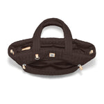 Amara Large Tote | Heart Beat Collection | Cocoa - Juli's Wearable Art