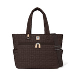 Amara Large Tote | Heart Beat Collection | Cocoa - Juli's Wearable Art