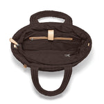 Amara Large Tote | Heart Beat Collection | Cocoa - Juli's Wearable Art