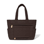 Amara Large Tote | Heart Beat Collection | Cocoa - Juli's Wearable Art