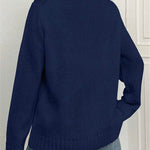 America Flag Navy Knit Sweater - Juli's Wearable Art
