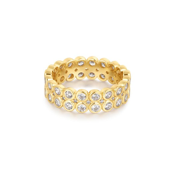 Ania Haie Gold Double Row Bezel Ring - Juli's Wearable Art