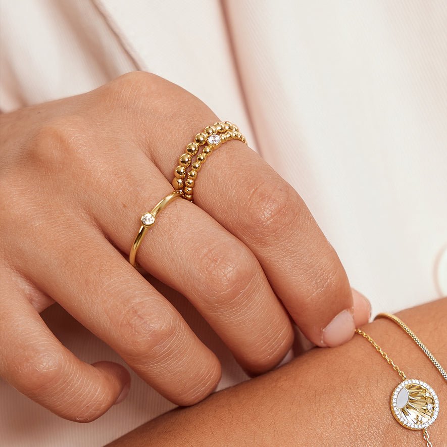 Ania Haie Gold Round Dome Bands - Juli's Wearable Art