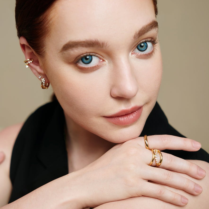 Ania Haie Gold Sparkle Teardrop Ring - Juli's Wearable Art