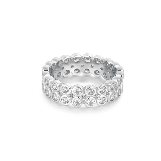 Ania Haie Silver Double Row Bezel Ring - Juli's Wearable Art