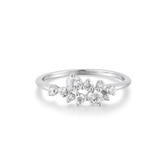 Ania Haie Silver Flower Cluster Pave Ring - Juli's Wearable Art