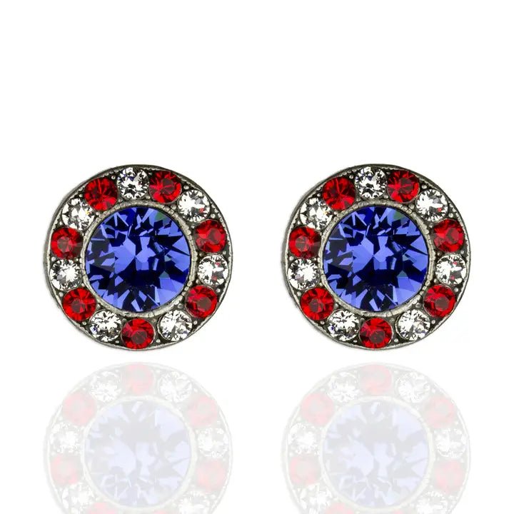 Anne Koplik Americana Crystal Halo Earrings