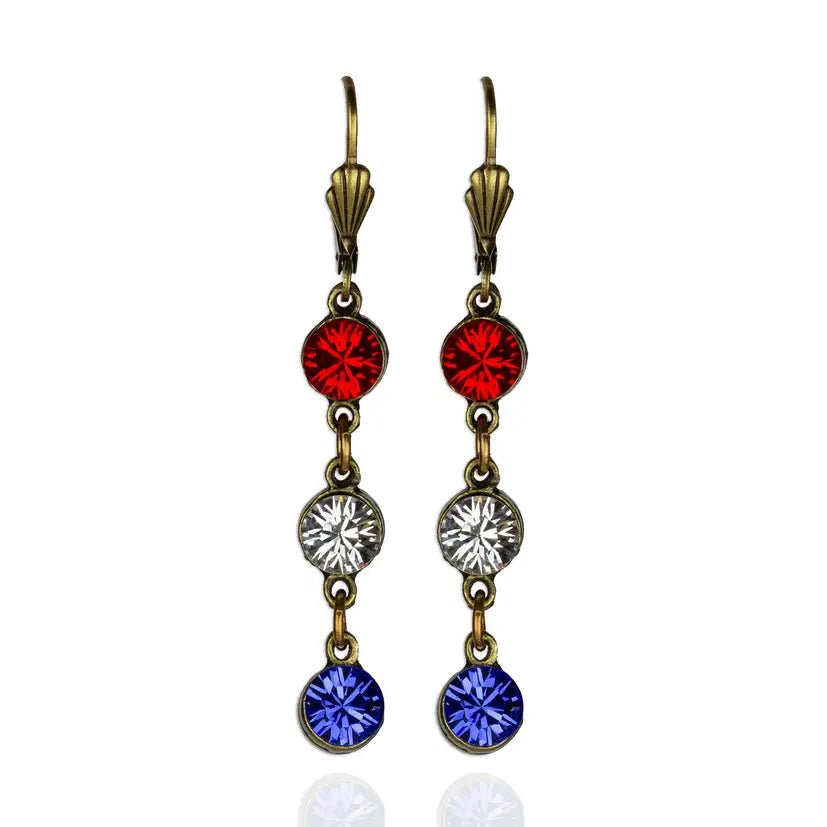 Anne Koplik Betsy Crystal Americana Earrings
