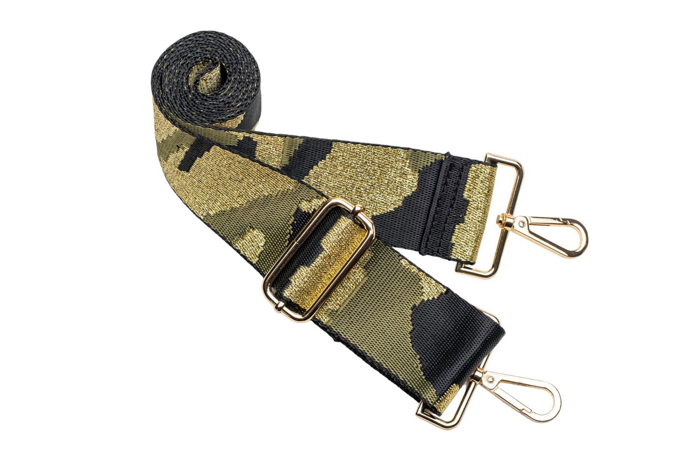 Army Green Shiny HydroBag® with Camo Strap - Juli's Wearable Art
