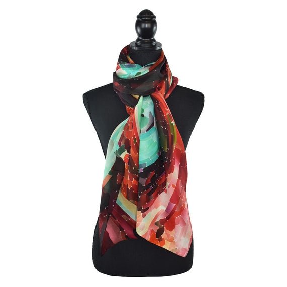 Augusto Geo Print Silk Scarf - Juli's Wearable Art