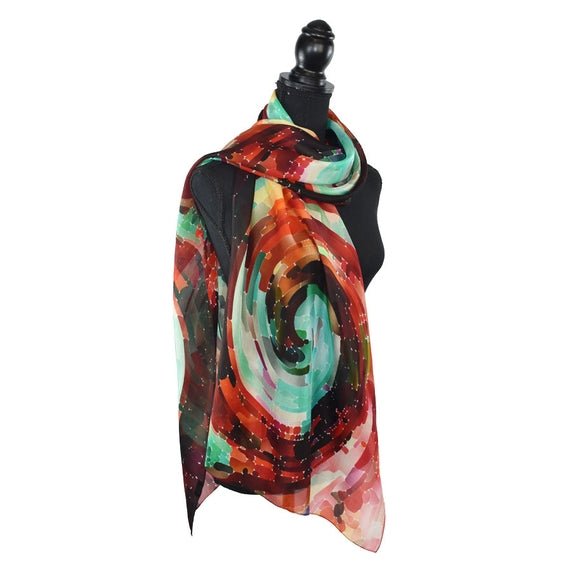 Augusto Geo Print Silk Scarf - Juli's Wearable Art