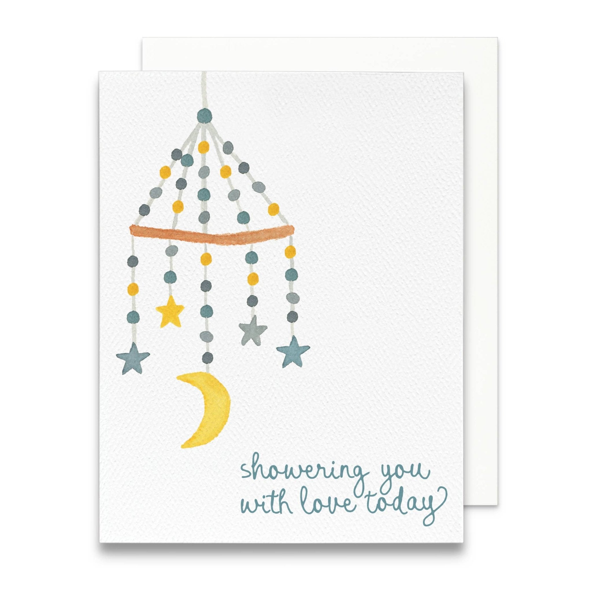 Baby Shower Greeting Card | Showering You With Love Card - Juli's Wearable Art