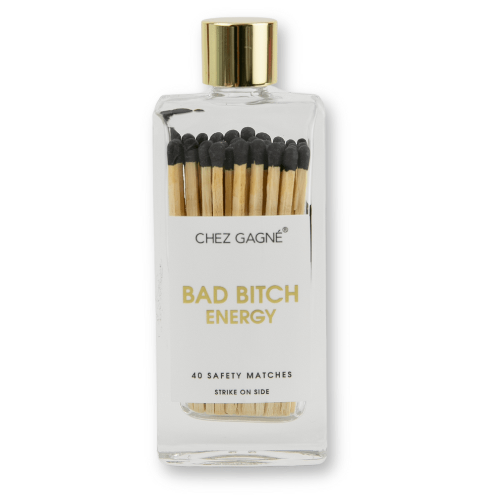 Bad B*tch Energy | Black Matches in Glass Bottle