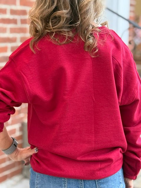 Balls Deep in Christmas Spirit Crewneck Sweatshirt - Juli's Wearable Art