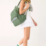 Bancroft Backpack | Premium Cotton | Vineyard Green Chambray - Juli's Wearable Art