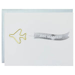 Banner Just Married | Paper Clip Letterpress Card - Juli's Wearable Art