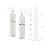 Bar Cross Earrings - Silver - Juli's Wearable Art