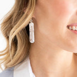 Bar Cross Earrings - Silver - Juli's Wearable Art