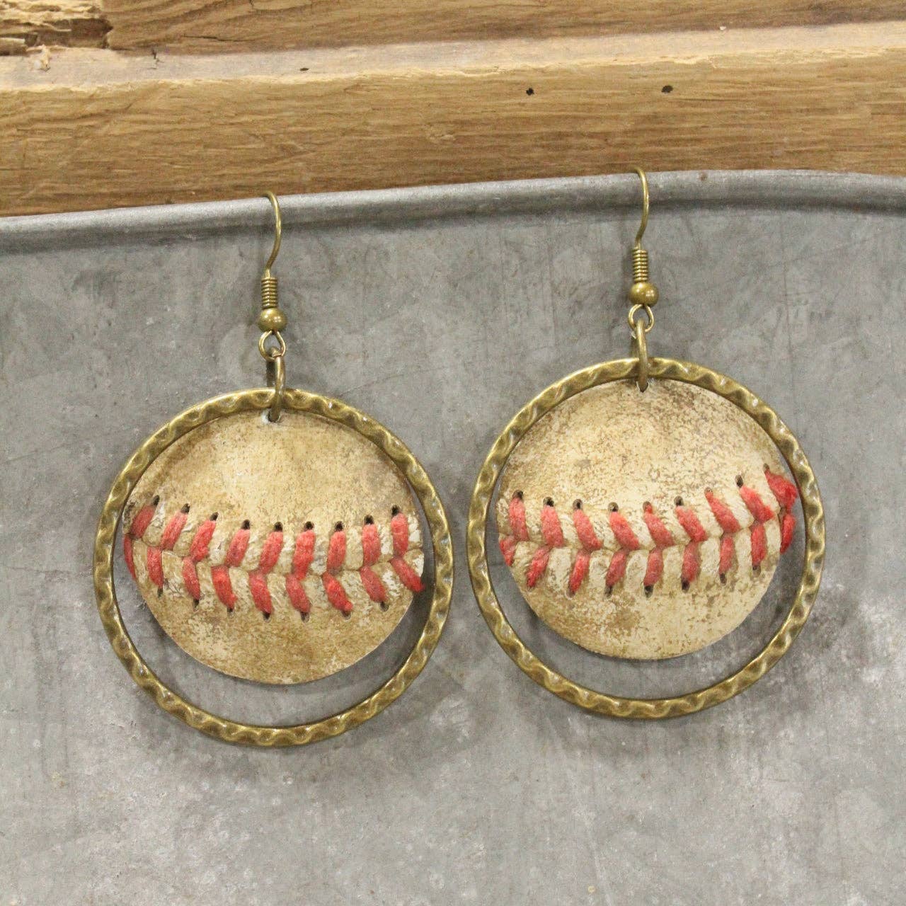 Batter Up Baseball Dangle Earrings - Juli's Wearable Art