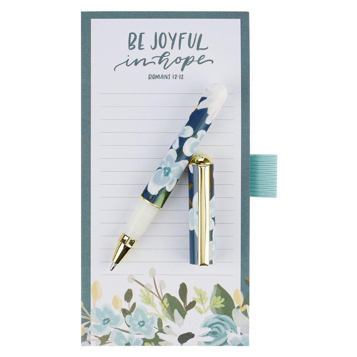 Be Joyful in Hope Magnetic Notepad and Pen Gift Set - Romans 12:12 - Juli's Wearable Art