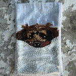 Beaded Phone Pouch | “Watson” the Puppy | Goldendoodle - Juli's Wearable Art