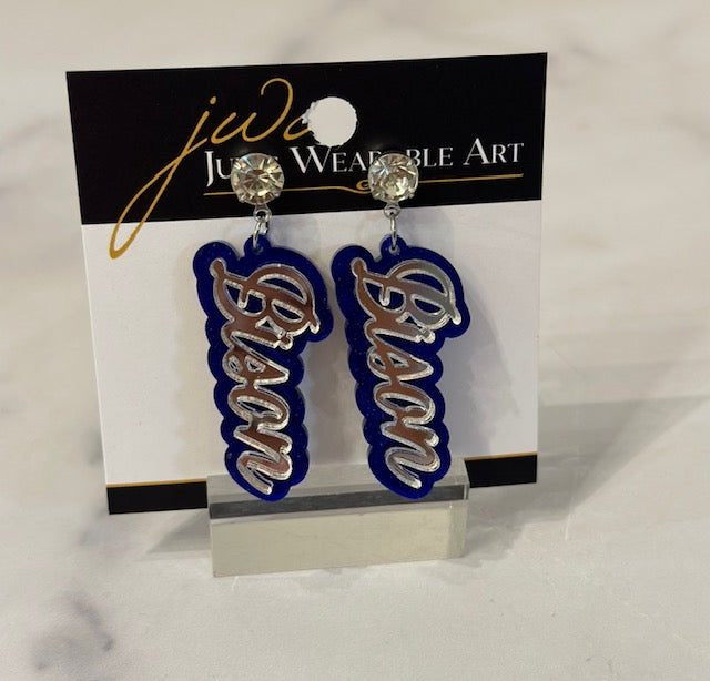 Bedford Bison Acrylic Earrings - Juli's Wearable Art