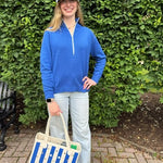 Bedford Bison Ball Cap – Navy with Royal Blue Beading - Juli's Wearable Art