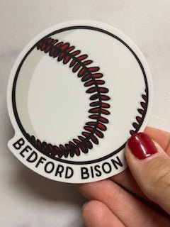 Bedford Bison Baseball Sticker - Juli's Wearable Art