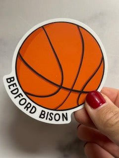Bedford Bison Basketball Sticker - Juli's Wearable Art