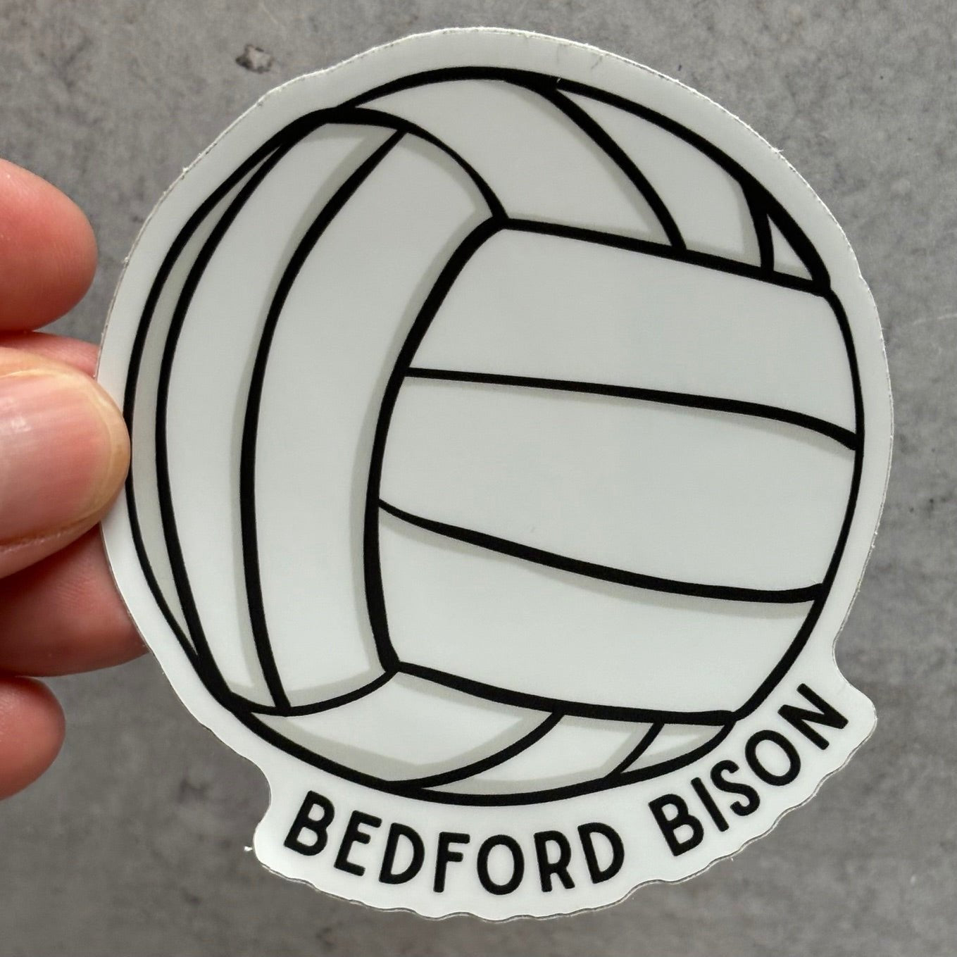 Bedford Bison Volleyball Sticker - Juli's Wearable Art