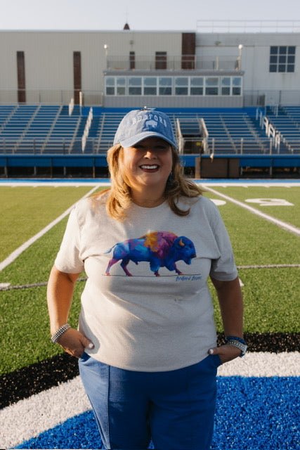 Bedford Bisons Color Blast Bison Graphic Tee - Juli's Wearable Art