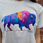 Bedford Bisons Color Blast Bison Graphic Tee - Juli's Wearable Art