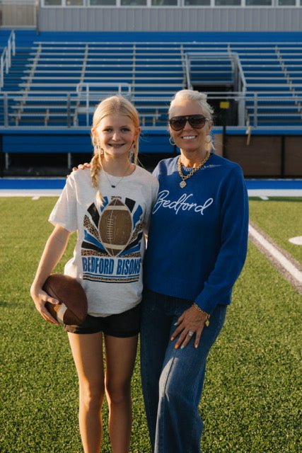 Bedford Bisons Football Sunburst Tee - Juli's Wearable Art