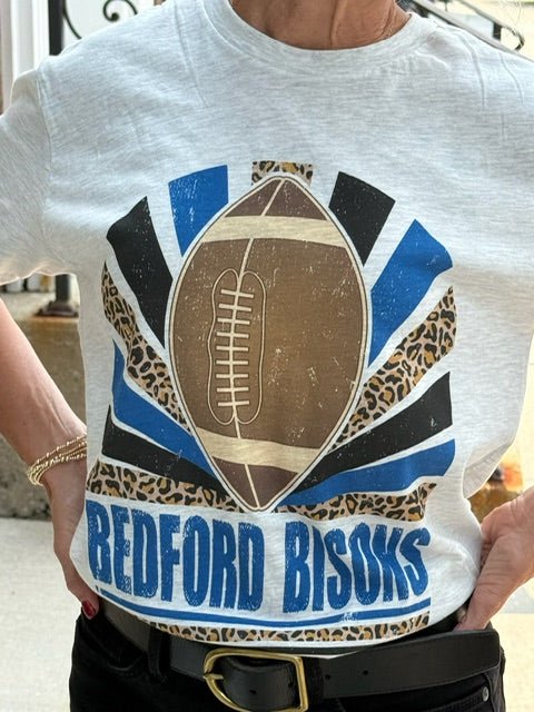 Bedford Bisons Football Sunburst Tee - Juli's Wearable Art