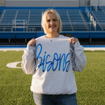 Bedford Bisons Jumbo Cursive Puff Sweatshirt - Juli's Wearable Art