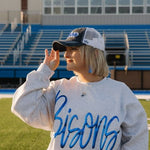 Bedford Bisons Jumbo Cursive Puff Sweatshirt - Juli's Wearable Art