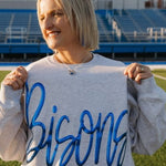Bedford Bisons Jumbo Cursive Puff Sweatshirt - Juli's Wearable Art