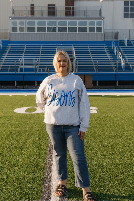 Bedford Bisons Jumbo Cursive Puff Sweatshirt