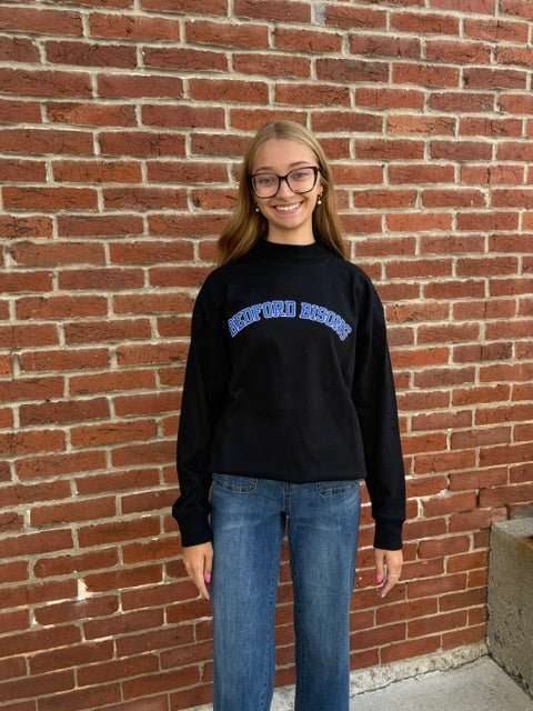 Bedford Bisons Mock Neck Sweatshirt - Juli's Wearable Art