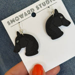 Bedford Horse Head Acrylic Earrings - Juli's Wearable Art