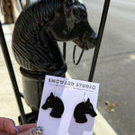 Bedford Horse Head Acrylic Earrings - Juli's Wearable Art