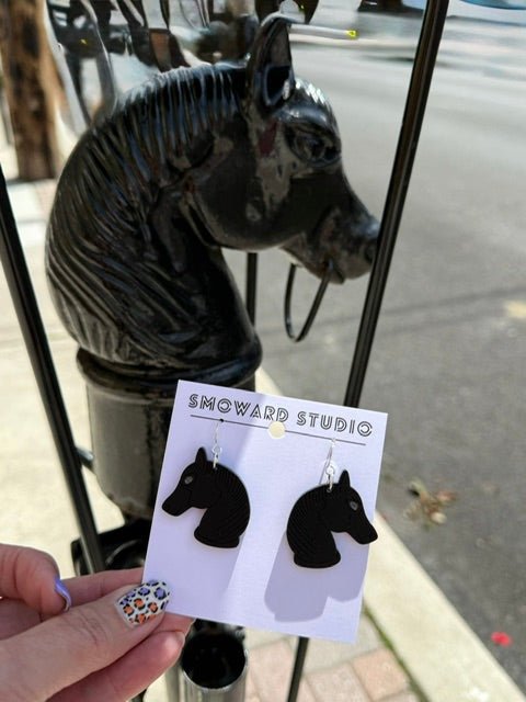 Bedford Horse Head Acrylic Earrings