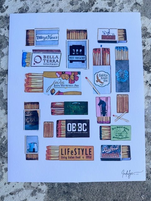 Bedford Matchbook Custom Art - Juli's Wearable Art