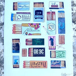 Bedford Matchbook / Match Boxes Custom Art - Juli's Wearable Art